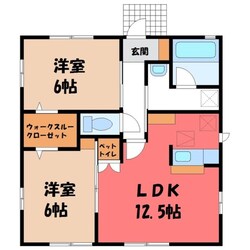 古河駅 徒歩92分 1階の物件間取画像